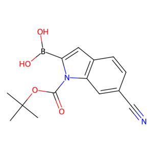 1-BOC-6-氰基吲哚-2-硼酸（含不等量酸酐）,1-BOC-6-cyanoindole-2-boronic acid（contains varying amounts of Anhydride）