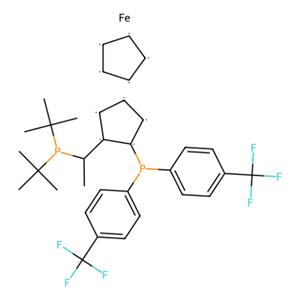 aladdin 阿拉丁 R282426 （R）-（-）-1-{（S）-2-[双（4-三氟甲基苯基）膦基]二茂铁基}乙基-二叔丁基膦 246231-79-8 97%