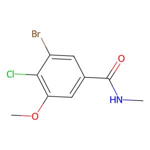 3-溴-4-氯-5-甲氧基-N-甲基苯甲酰胺,3-Bromo-4-chloro-5-methoxy-N-methylbenzamide