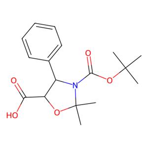 aladdin 阿拉丁 S161039 (4S,5R)-3-叔丁氧羰基-2,2-二甲基-4-苯基-1,3-恶唑烷-5-甲酸 143527-70-2 98%