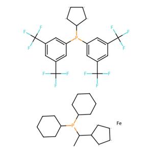(R)-(-)-1-{(S)-2-[双(3,5-二-三氟甲基苯基)膦基]二茂铁基}乙基二环己基膦,(R)-(-)-1-{(S)-2-[Bis(3,5-di-trifluoromethylphenyl)phosphino]ferrocenyl}ethyldicyclohexylphosphine
