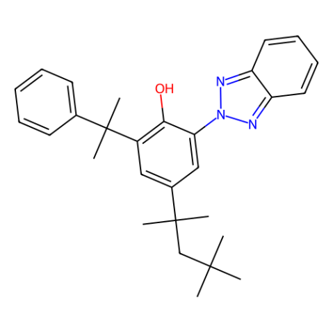 2-(2H-苯并[d][1,2,3]三唑-2-基)-6-(2-苯基丙-2-基)-4-(2,4,4-三甲基戊-2-基)苯酚,2-(2H-Benzo[d][1,2,3]triazol-2-yl)-6-(2-phenylpropan-2-yl)-4-(2,4,4-trimethylpentan-2-yl)phenol