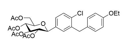 (1S)-1,5-脱水-1-C-[4-氯-3-[(4-乙氧基苯基)甲基]苯基]-D-山梨醇四乙酸酯,(2R,3R,4R,5S,6S)-2-(Acetoxymethyl)-6-(4-chloro-3-(4-ethoxybenzyl)phenyl)tetrahydro-2H-pyran-3,4,5-triyl triacetate