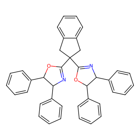 (4R,4'R,5S,5'S)-2,2'-(1,3-二氢-2H-茚满-2-亚烷基)双[4,5-二氢-4,5-二苯基噁唑],(4R,4'R,5S,5'S)-2,2'-(2,3-Dihydro-1H-indene-2,2-diyl)bis(4,5-diphenyl-4,5-dihydrooxazole)