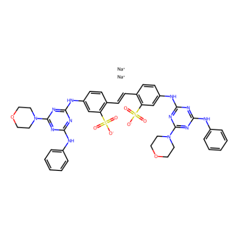 4,4'-双[(4-苯胺基-6-吗啉基-1,3,5-三嗪-2-基)氨基]二苯乙烯-2,2'-二磺酸二钠盐,2,2-(1,2-ethenediyl)bis[5-[[4-(4-morpholinyl)-6-(phenylamino)-1,3,5-triazin-2-yl]amino]-benzenesulfonic acid], disodium salt