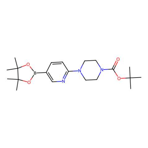 6-(4-Boc-1-哌嗪基)吡啶-3-硼酸频哪醇酯,tert-Butyl 4-(5-(4,4,5,5-tetramethyl-1,3,2-dioxaborolan-2-yl)pyridin-2-yl)piperazine-1-carboxylate