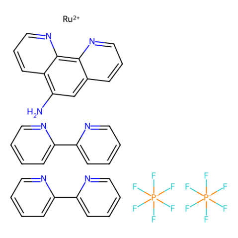 双(2,2-二吡啶)-(5-氨基邻二氮杂菲)双(六氟磷酸)钌,Bis(2,2'-bipyridine)-(5-aminophenanthroline)ruthenium bis(hexafluorophosphate)