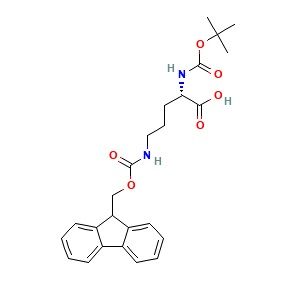 N-叔丁氧羰基-N'-芴甲氧羰基-L-鸟氨酸,Boc-Orn(Fmoc)-OH