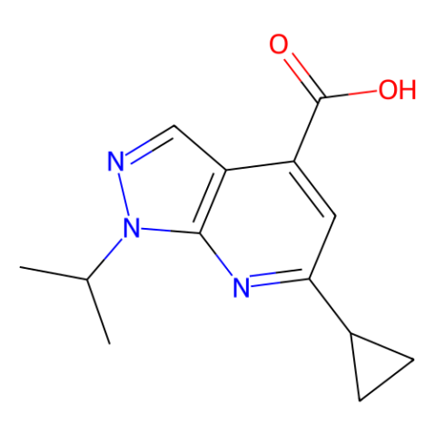 6-环丙基-1-异丙基-1H-吡唑并[3,4-b]吡啶-4-羧酸,6-cyclopropyl-1-isopropyl-1H-pyrazolo[3,4-b]pyridine-4-carboxylic acid