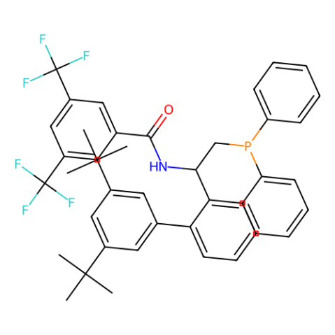 N-[(1S)-1-[3',5'-双(叔丁基)(1,1'-联苯)]-2-(二苯基膦)乙基]-3,5-二(三氟甲基)苯甲酰胺,N-[(1S)-1-[3'',5''-Bis(1,1-dimethylethyl)[1,1''-biphenyl]-2-yl]-2-(diphenylphosphino)ethyl]-3,5-bis(trifluoromethyl)-benzamide