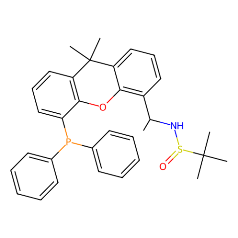 [S(R)]-N-[(S)-1-[5-(二苯基膦)-9,9-二甲基-9H-氧杂蒽]乙基]-2-叔丁基亚磺酰胺,[S(R)]-N-[(S)-1-[5-(Diphenylphosphino)-9,9-dimethyl-9H-xanthen-4-yl]ethyl]-2-methyl-2-propanesulfinamide