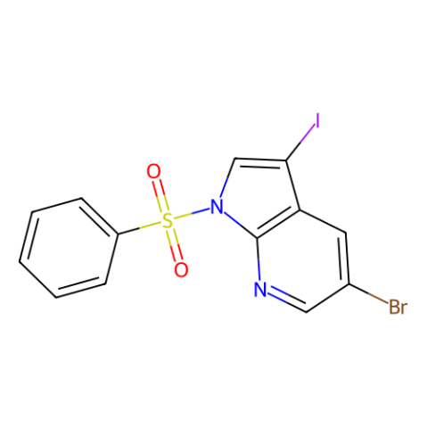 1-(苯磺酰基)-5-溴-3-碘-1H-吡咯并[2,3-b]吡啶,1-(benzenesulfonyl)-5-bromo-3-iodo-1H-pyrrolo[2,3-b]pyridine