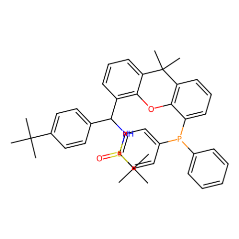 [S（R）]-N-[（S）-[4-（1,1-二甲基乙基）苯基] [5-（二苯基膦基）-9,9-二甲基-9H-黃嘌呤-4-基]甲基]-2-甲基-2-丙烷亞磺酰胺,[S(R)]-N-[(S)-[4-(1,1-Dimethylethyl)phenyl][5-(diphenylphosphino)-9,9-dimethyl-9H-xanthen-4-yl]methyl]-2-methyl-2-propanesulfinamide