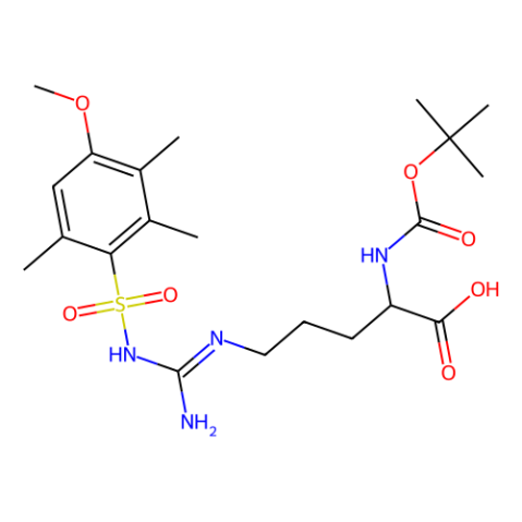N^a-Boc-N^w-(4-甲氧基-2,3,6-三甲基苯基磺酰基)-L-精氨酸,N^a-Boc-N^w-(4-methoxy-2,3,6-trimethylphenylsulfonyl)-L-arginine