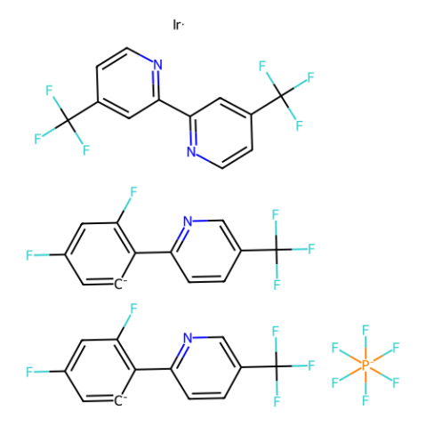 4,4'-双(三氟甲基)-2,2'-联吡啶双[3,5-二氟-2-[5-三氟甲基-2-吡啶基)苯基]铱(III)六氟磷酸盐,4,4'-Bis(trifluoromethyl)-2,2'-bipyridinebis[3,5-difluoro-2-[5-trifluoromethyl-2-pyridinyl)phenyl] iridium(III) hexafluorophosphate