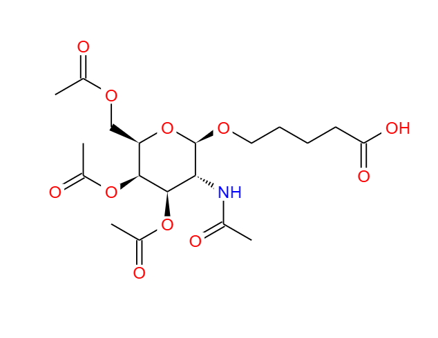 5-[[(2R,3R,4R,5R,6R)-3-乙酰氨基-4,5-二乙酰氧基-6-(乙酰氧基甲基)-2-四氢吡喃基]氧基]戊酸,5-[(3,4,6-Tri-O-acetyl-2-acetylamido-2-deoxy-b-D-galactopyranosyl)oxy]pentanoic acid