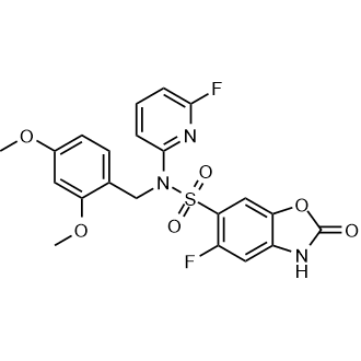 N-(2,4-二甲氧基芐基)-5-氟-N-(6-氟吡啶-2-基)-2-氧代-2,3-二氫苯并[d]噁唑-6-磺酰胺,N-(2,4-Dimethoxybenzyl)-5-fluoro-N-(6-fluoropyridin-2-yl)-2-oxo-2,3-dihydrobenzo[d]oxazole-6-sulfonamide