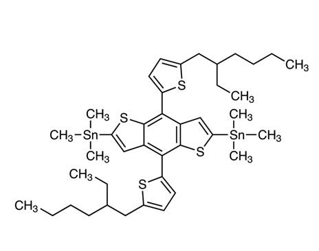 4,8-双[5-(2-乙基己基)噻吩-2-基]-2,6-双(三甲基甲锡烷基)苯并[1,2-b:4,5-b']二噻吩,4,8-Bis[5-(2-ethylhexyl)thiophen-2-yl]-2,6-bis(trimethylstannyl)benzo[1,2-b:4,5-b']dithiophene