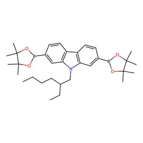 9-(2-乙基己基)-2,7-双(4,4,5,5-四甲基-1,3,2-二氧杂环戊硼烷-2-基)-9H-咔唑,9-(2-Ethylhexyl)-2,7-bis(4,4,5,5-tetramethyl-1,3,2-dioxaborolan-2-yl)-9H-carbazole