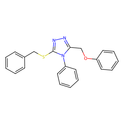 3-苄硫基-5-苯氧基甲基-4-苯基-4H-1，2，4-三氮唑,3-benzylsulfanyl-5-phenoxymethyl-4-phenyl-1,2,4-triazole