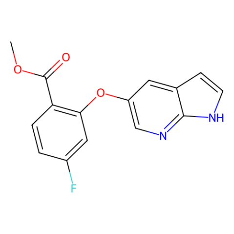 4-氟-2-{1H-吡咯并[2,3-b]吡啶-5-基氧基}苯甲酸甲酯,methyl 4-fluoro-2-{1H-pyrrolo[2,3-b]pyridin-5-yloxy}benzoate
