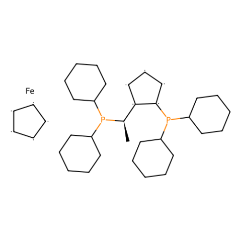 (R)-(-)-1-[(S)-2-( 二環(huán)己基膦基)二茂鐵基]乙基二環(huán)己基膦,(R)-(-)-1-[(S)-2-Dicyclohexylphosphino)ferrocenyl]ethyldicyclohexylphosphine