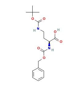 (S)-2-(((苄氧基)羰基)氨基)-4-((叔丁氧基羰基)氨基)丁酸,(S)-2-(((Benzyloxy)carbonyl)amino)-4-((tert-butoxycarbonyl)amino)butanoic acid
