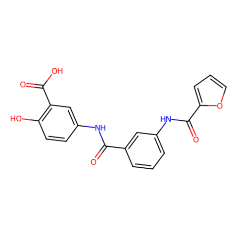 5-(3-(呋喃-2-甲酰胺基)苯甲酰氨基)-2-羟基苯甲酸,OSS_128167