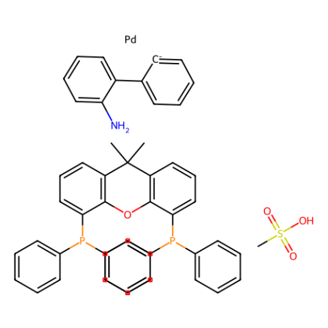 甲烷磺酸[9,9-二甲基-4,5-雙(二苯基膦)呫噸] [2-氨基-1,1-聯(lián)苯]鈀（II）二氯,Methanesulfonato[9,9-dimethyl-4,5-bis(diphenylphosphino)xanthene][2'-amino-1,1'-biphenyl]palladium(II)