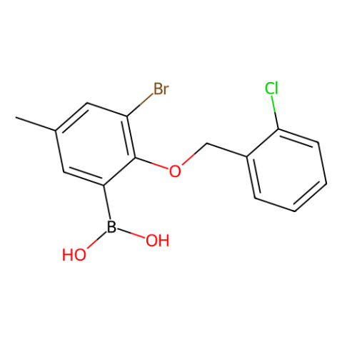 3-溴-2-(2′-氯苄氧基)-5-甲基苯基硼酸(含数量不等的酸酐),3-Bromo-2-(2'-chlorobenzyloxy)-5-methylphenylboronic acid(contains varying amounts of Anhydride)