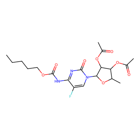 5'-脱氧-5-氟-N-[(戊氧基)羰基]胞苷 2',3'-二乙酸酯,2′,3′-Di-O-acetyl-5′-deoxy-5-fluoro-N4-(pentoxycarbonxyl)cytidine