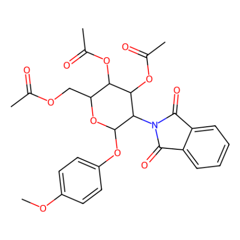 4-甲氧苯基3,4,6-三-O-乙酰-2-脱氧-2-苯二甲酰亚氨基-β-D-吡喃葡萄糖苷,4-Methoxyphenyl 3,4,6-Tri-O-acetyl-2-deoxy-2-phthalimido-β-D-glucopyranoside