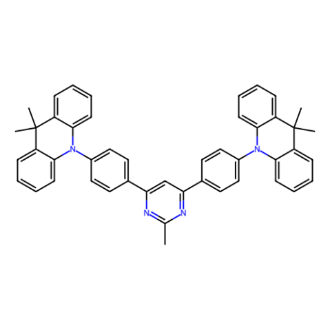 2-甲基-4,6-双[4-(9,9-二甲基-9,10-二氢吖啶)苯基]嘧啶,2-Methyl-4,6-bis[4-(9,9-dimethyl-9,10-dihydroacridine)phenyl]  pyrimidine