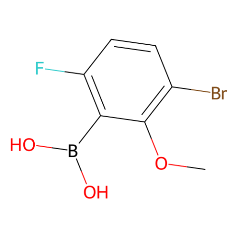 3-溴-6-氟-2-甲氧基苯基硼酸（含有数量不等的酸酐）,3-Bromo-6-fluoro-2-methoxyphenylboronic acid(contains varying amounts of Anhydride)