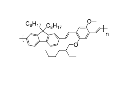 聚[(9,9-二正辛基芴基-2,7-亚苯基乙撑)-alt-(2-甲氧基-5-(2-乙基己氧基)-1,4二基)],Poly[(9,9-dioctyl-2,7-diyl) –alt–(2-methoxy-5-(2-ethylhexyl–oxy)–  phenylenevinylene–1,4-diyl)]