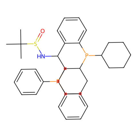 [S(R)]-N-[(1S)-2-(二苯基膦)-1-[2-(二环己基膦)苯基]乙基]-2-叔丁基亚磺酰胺,[S(R)]-N-[(1S)-2-(Diphenylphosphino)-1-[2-(dicyclohexylphosphanyl)phenyl]ethyl]-2-methyl-2-propanesulfinamide