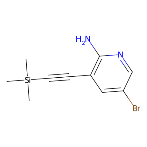 5-溴-3-((三甲基甲硅烷基)乙炔基)吡啶-2-胺,5-Bromo-3-((trimethylsilyl)ethynyl)pyridin-2-amine