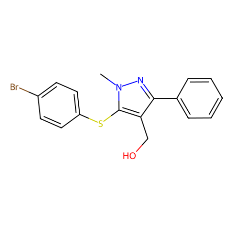 {5-[（4-溴苯基）硫烷基]-1-甲基-3-苯基-1H-吡唑-4-基}甲醇,{5-[(4-Bromophenyl)sulfanyl]-1-methyl-3-phenyl-1H-pyrazol-4-yl}methanol