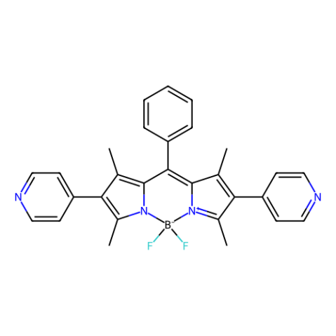 5,5-二氟-1,3,7,9-四甲基-10-苯基-2,8-二(吡啶-4-基)-5H-二吡咯并[1,2-c:2',1'-f][1,3,2]二氮雜硼菊酯-4-鎓-5-硼,5,5-difluoro-1,3,7,9-tetramethyl-10-phenyl-2,8-di(pyridin-4-yl)-5H-dipyrrolo[1,2-c:2',1'-f][1,3,2]diazaborinin-4-ium-5-uide