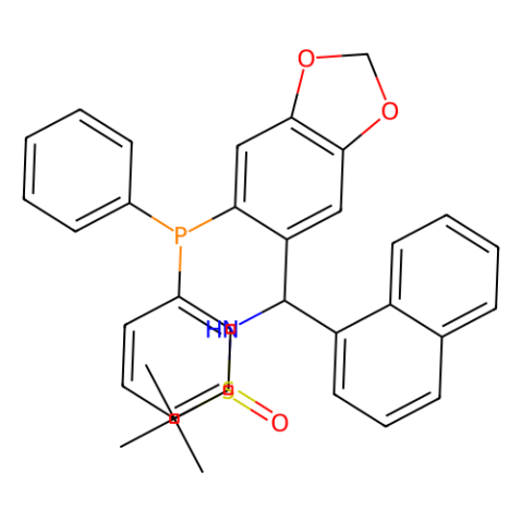 [S(R)]-N-[(S)-[6-(二苯基膦)苯并[d][1,3]-二氧戊环-5基]-1-萘基甲基]-2-叔丁基亚磺酰胺,[S(R)]-N-[(S)-[6-(Diphenylphosphino)benzo[d][1,3]dioxol-5-yl]-1-naphthalenylmethyl]-2-methyl-2-propanesulfinamide