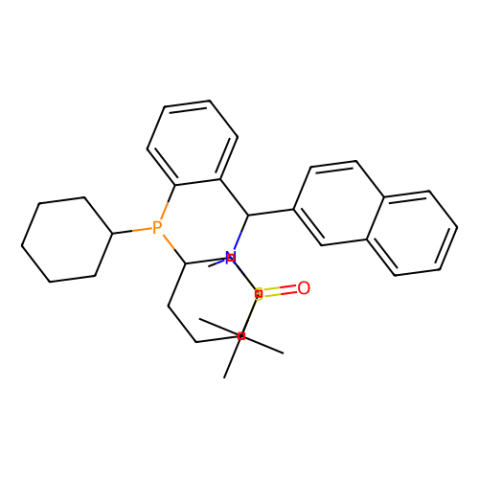 [S(R)]-N-[(R)-[2-(二环己基膦)苯基]-2-萘基甲基]-N-甲基-2-叔丁基亚磺酰胺,[S(R)]-N-[(R)-[2-(Dicyclohexylphosphino)phenyl]-2-naphthalenylmethyl]-N,2-dimethyl-2-propanesulfinamide