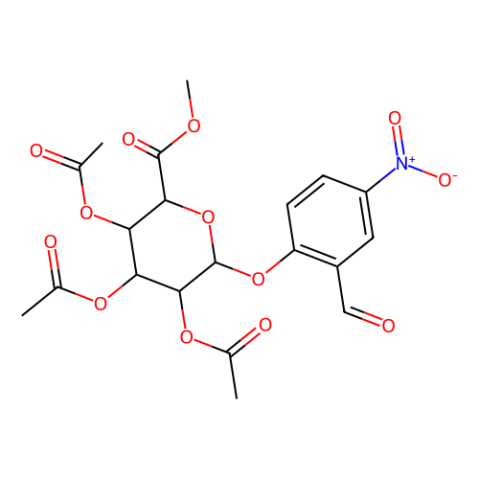 1-O-(2-甲酰基-4-硝基苯基)-2,3,4-三-O-乙酰基-β-D-吡喃葡萄糖醛酸甲酯,Methyl 1-O-(2-formyl-4-nitrophenyl)-2,3,4-tri-O-acetyl-β-D-glucopyranuronate