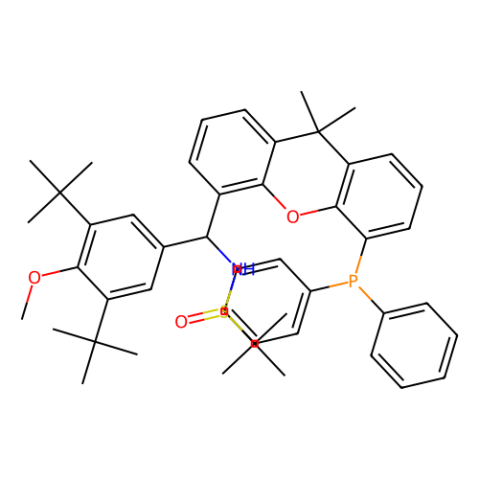 [S(R)]-N-[(R)-[3,5-二叔丁基-4-甲氧基苯基][5-(二苯基膦)-9,9-二甲基-9H-氧雜蒽]甲基]-2-叔丁基亞磺酰胺,[S(R)]-N-[(R)-[3,5-Di-tert-butyl-4-methoxyphenyl][5-(diphenylphosphino)-9,9-dimethyl-9H-xanthen-4-yl]methyl]-2-methyl-2-propanesulfinamide