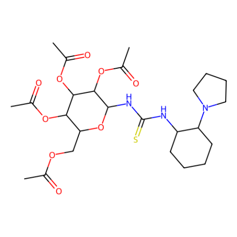 N-[(1S,2S)-2-(1-吡咯烷基)環(huán)己基]-N'-(2,3,4,6-四-O-乙?；?β-D-吡喃葡萄糖基)硫脲,N-[(1S,2S)-2-(1-Pyrrolidinyl)cyclohexyl]-N'-(2,3,4,6-tetra-O-acetyl-β-D-glucopyranosyl)thiourea