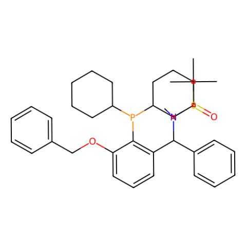 [S(R)]-N-[(S)-[(3-芐氧基-2-(二環(huán)己基膦)苯基)苯甲基]-N-甲基-2-叔丁基亞磺酰胺,[S(R)]-N-[(S)-[(3-(Benzyloxy)-2-(dicyclohexylphosphino)phenyl)phenylmethyl]-N,2-dimethyl-2-propanesulfinamide