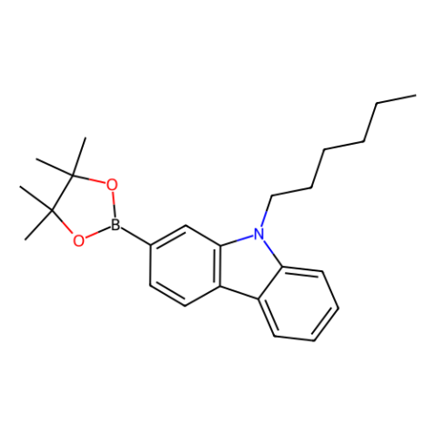 9-己基-2-(4,4,5,5-四甲基-1,3,2-二氧杂环戊硼烷-2-基)-9H-咔唑,9-Hexyl-2-(4,4,5,5-tetramethyl-1,3,2-dioxaborolan-2-yl)-9H-carbazole