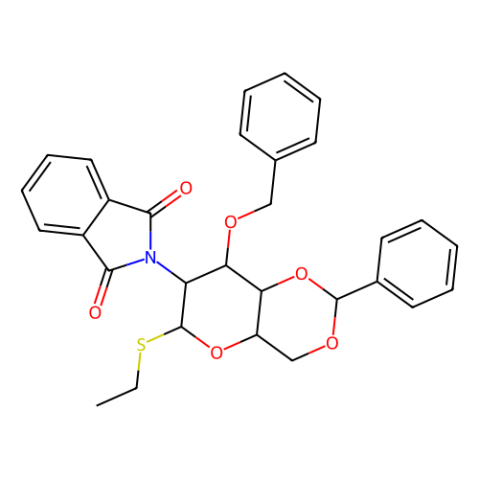 乙基 3-O-芐基-4,6-O-亞芐基-2-鄰苯二甲酰亞胺-2-脫氧-1-硫代-β-D-吡喃葡萄糖苷,Ethyl 3-O-Benzyl-4,6-O-benzylidene-2-phthalimido-2-deoxy-1-thio-β-D-glucopyranoside