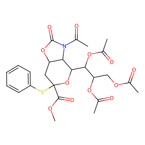 5-乙酰氨基-7,8,9-三-O-乙酰基-5-N,4-O-羰基-3,5-二脱氧-2-S-苯基-2-硫代-β-D-甘油-D-半乳-2-吡喃神经氨酸甲酯,Methyl 5-Acetamido-7,8,9-tri-O-acetyl-5-N,4-O-carbonyl-3,5-dideoxy-2-S-phenyl-2-thio-D-glycero-β-D-galacto-2-nonulopyranosylonate