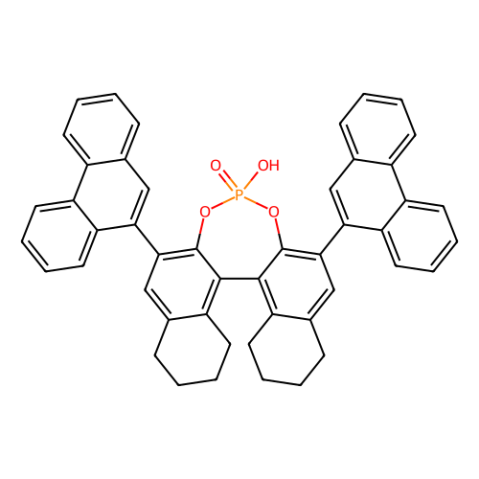 (S)-3,3'-双(9-菲基)-5,5',6,6',7,7',8,8'-八氢-1,1'-联萘酚磷酸酯,(11bS)-8,9,10,11,12,13,14,15-Octahydro-4-hydroxy-2,6-di-9-phenanthrenyl-4-oxide-dinaphtho[2,1-d:1',2'-f][1,3,2]dioxaphosphepin