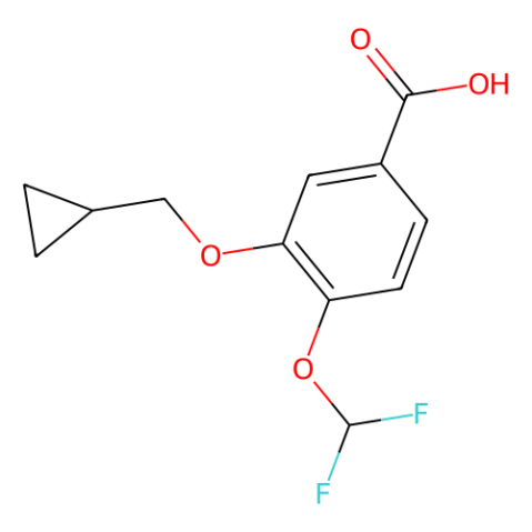 3-環(huán)丙甲氧基-4-二氟甲氧基苯甲酸,3-(Cyclopropylmethoxy)-4-(difluoromethoxy)benzoic acid